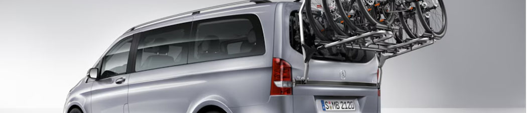 Hochwertiges Exterieur-Zubehör am Mercedes Benz Marco Polo, bereit für das ultimative Camping-Erlebnis.